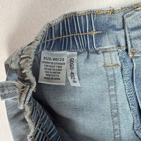 Gogo Jeans Skater Jean Collection Size 00/23 Light Wash Y2K Wide Leg Cargo Style - Picture 4 of 10